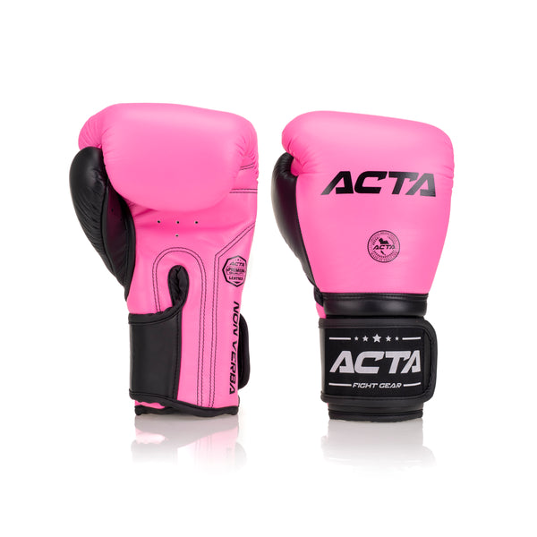 Acta Boxing Gloves Stricker VE Leather Pink - Black