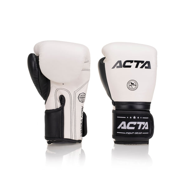 Acta Boxing Gloves Stricker VE Leather White - Black