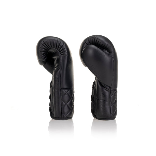 Acta Boxing Gloves Striker Lace Up Leather Black Edition