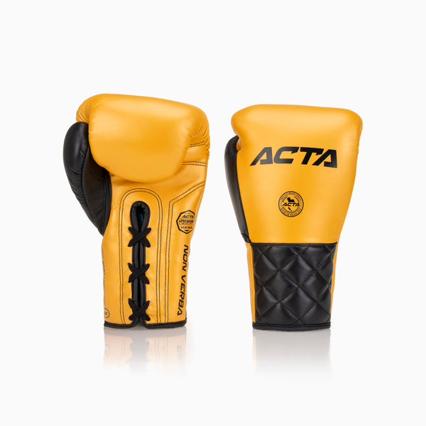 Acta Boxing Gloves Striker VE Leather Gold - Black