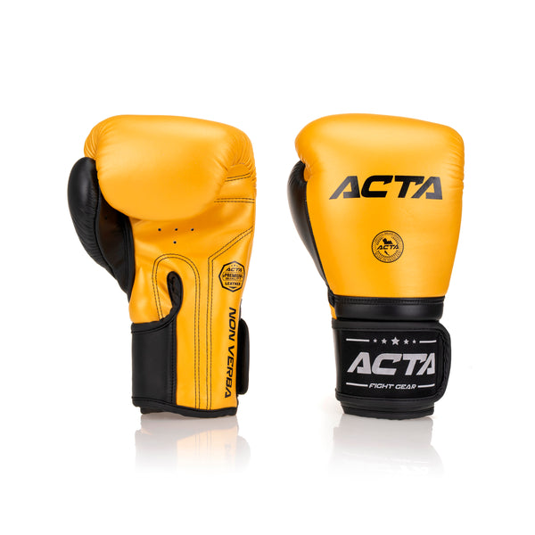 Acta Boxing Gloves Striker VE Leather Gold - Black