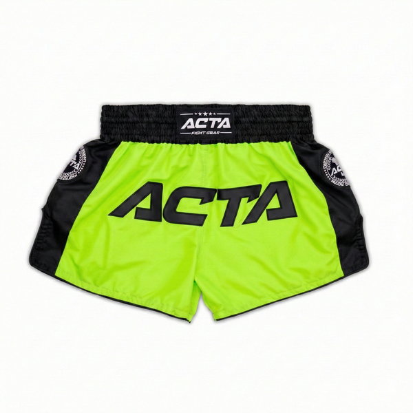 Acta Muay Thai Shorts Striker Micro Black - Fluor
