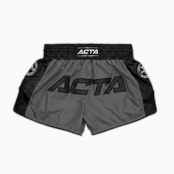 Acta Muay Thai Shorts Striker Micro Black - Grey Dark