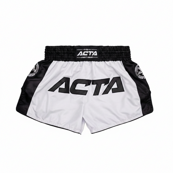 Acta Muay Thai Shorts Striker Micro Black - White